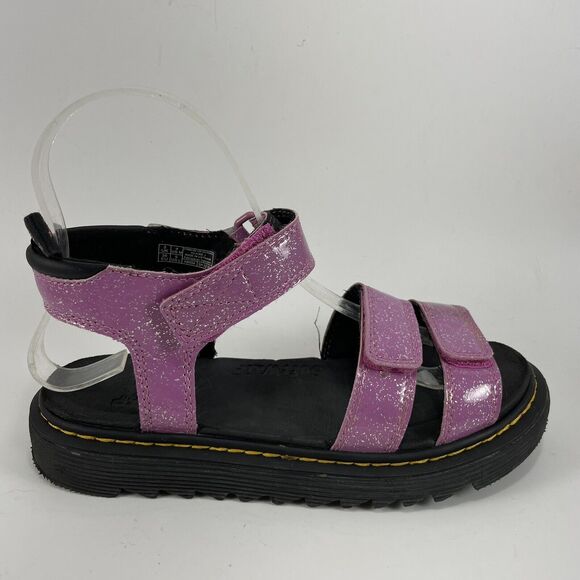 Dr Martens Doc Klaire J Sandals Womens Size 5 Pink Glitter Beach Strappy Sandals - Picture 1 of 9